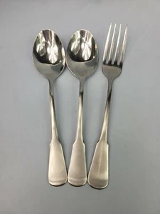 Oneida USA Stainless Yankee Clipper Pattern 1 Dinner Fork 2 Soup Spoons - Picture 1 of 6