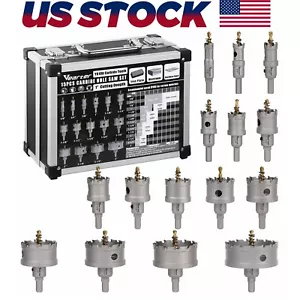 Vearter 15-teilig 5/8 Zoll - 3 Zoll TCT Bohrer-Kit Hartmetallbestücktes Lochsägen-Set - Bild 1 von 12