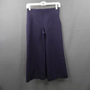 J Crew Women Crop Capri Pants 0 Petite Blue Career Preppy Minimal Corp Nautical - Picture 1 of 11