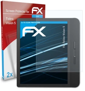 atFoliX 2x Film Protection d'écran pour Tolino Vision 5 Protecteur d'écran clair - Photo 1/9
