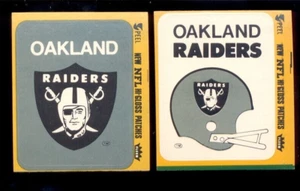 1980 Fleer Action OAKLAND RAIDERS Helmet & Logo Sticker Set - Picture 1 of 1