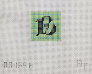 Associated Talent AT needlepoint handpaint Alphabet Mini "B" Letter AA-155B 18m - Picture 1 of 4
