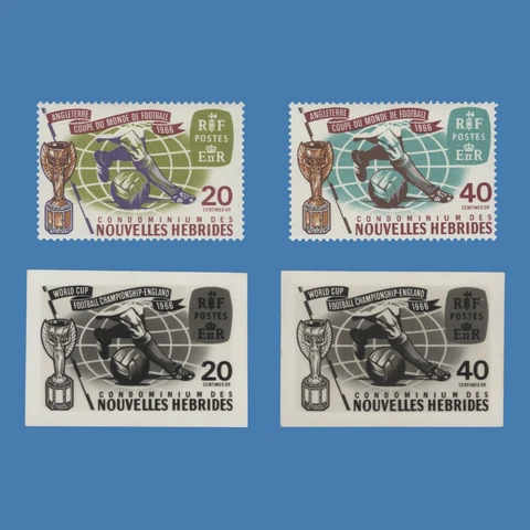 Nouvelles Hebrides 1966 World Cup Football Championship photographic proofs Cover