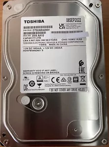 Swann 2TB HDD for All DVR & NVR Models - Replacement Toshiba Hard Drive - Picture 1 of 2