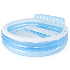 Intex Swim Center aufblasbarer Familien Lounge Pool mit eingebauter Bank (gebraucht) - Bild 1 von 11