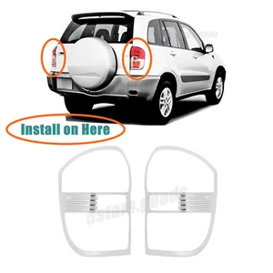 Chrome Rear Taillight Covers Molding Trims For 2001-2003 Toyota RAV4 SUV - Picture 1 of 4