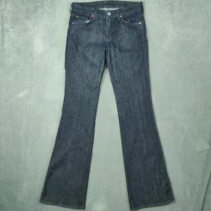 7 For All Mankind Jeans Womens 27 Dark Wash "A Pocket" Bootcut Flare USA Made - Picture 1 of 14