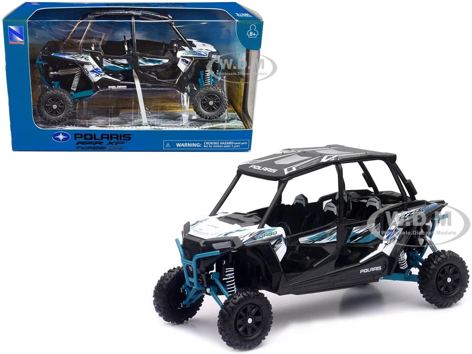 POLARIS RZR XP 4 TURBO EPS SPORT UTV WHITE 1/18 DIECAST MODEL BY NEW RAY 57843 B - Image 1 of 1