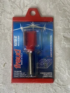 NEW FREUD 04-140 3/4" DOUBLE FLUTE STRAIGHT ROUTER BIT 1/4 SHANK - Picture 1 of 5