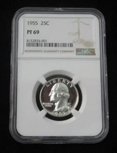 1955 Washington Quarter * NGC Graded PF 69 * Proof * Nice Holder - Picture 1 of 6