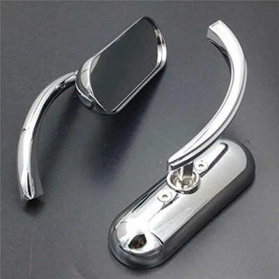 For Harley Davidson Road King Electra Glide Chrome Motorcycle Rearview Mirrors - Image 1 of 4