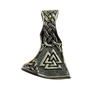 Bartperle Bronze Silber 925 Thorshammer Thor Hammer Mjölnir Haarperle 1143-1146 
