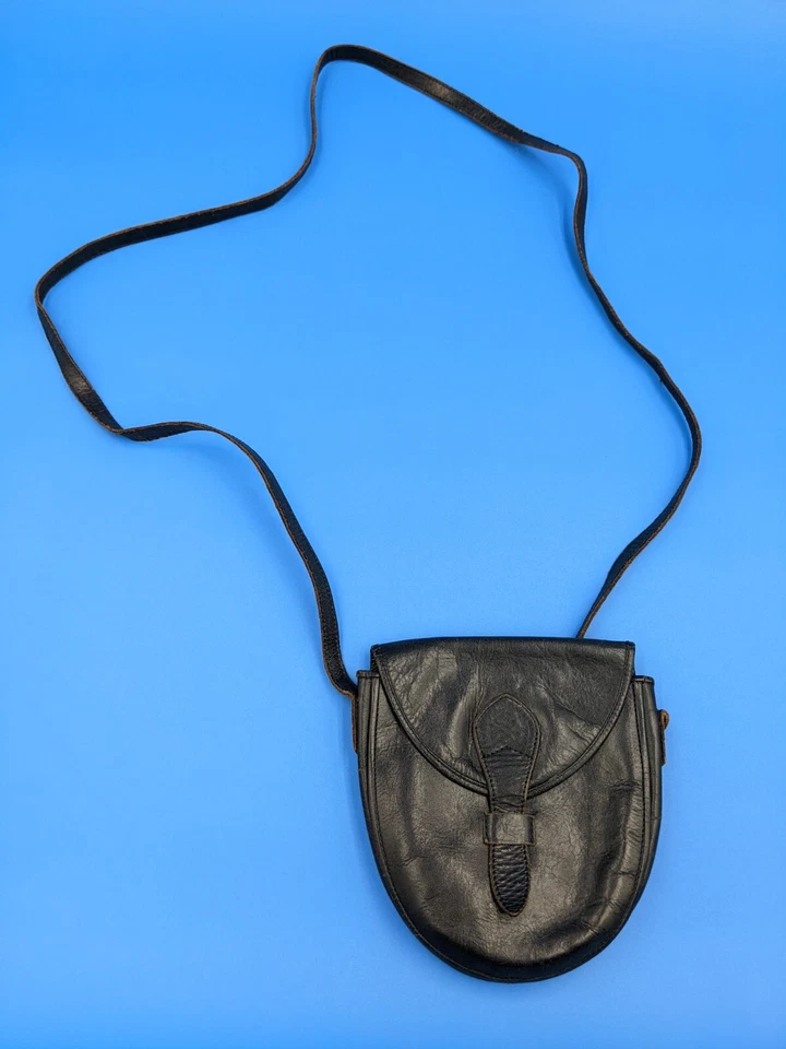 Bolso Bandolera Mini Gloria Vanderbilt Vintage Cuero Negro Foto 1 de 4