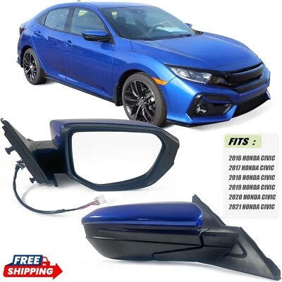 Espejo retrovisor de puerta lateral derecho pasajero para HONDA CIVIC LX SE 2016-2021 Sport con alimentación Foto 1 de 4