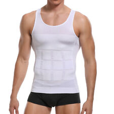Mens Slimming Body Shaper Belly Chest Compression Vest Girdle T-Shirt Tank Top