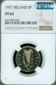 1971 IRLAND 5P NGC PF65 PQ MAC FINEST GRADE * - Bild 1 von 2