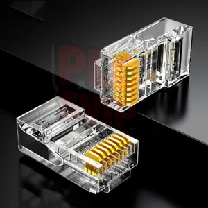 20PCS Internet Gold Plated Cable Modular Plug Adapter RJ45 8P8C CAT5E - Picture 1 of 1