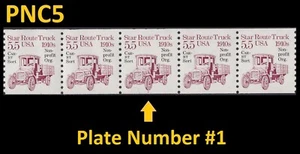 US 2125a Transportation Star Route Truck Non-profit 5.5c PNC5 #1 MNH 1986 - Picture 1 of 1