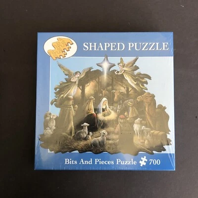 Bits Pieces 2003 Ruane Manning In the Manger Shaped Puzzle 750 Christmas Nativit - Image 1 of 4