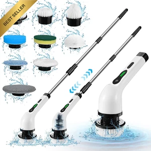 Adjustable Electric Rotary Scrubber 9 Heads 2 Speed Bath Car - Picture 1 of 12