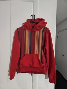 Lucky and Blessed Red Aztec Pullover Hoodie Rainbow Rag Womens Small See Photos - Picture 1 of 8