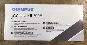 Olympus Mju-II Manuale Istruzioni - Originale non copia come nuovo SPEDIZIONE GRATUITA - Foto 1 di 7