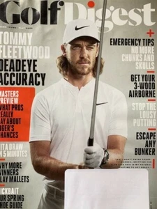 Unread GOLF DIGEST Magazine - Tommy Fleetwood Deadeye Accuracy April 2018 - Picture 1 of 1
