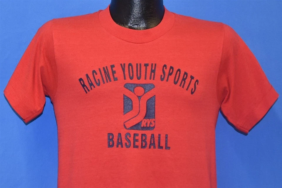 vintage 80s RACINE YOUTH SPORTS BASEBALL RYS WISCONSIN LAUREN t-shirt YOUTH XL - Image 1 of 3