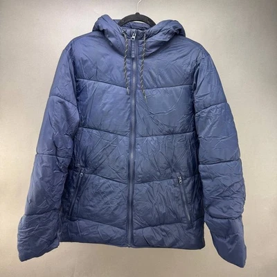 Old Navy Active Mens Blue Full Zip Hooded Puffer Jacket Size S - Image 1 of 4