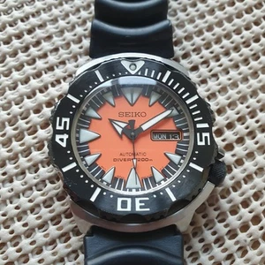 Seiko SRP315 Monster Black Orange Automatic Diver’s 200m watch .0203 - Picture 1 of 8