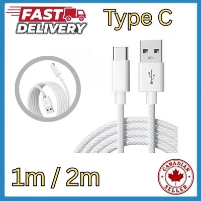 USB A 30W to iPhone 16 Cable Braided Type-C Fast Charger Cord for iPhone Samsung - Image 1 of 4
