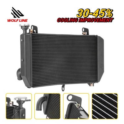 WOLFLINE High Performance All Aluminum Radiator For Yamaha YZF R1 R1M 2015-2023 - Image 1 of 4