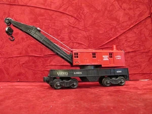 CLEAN Lionel Lines Crane Car 6560 O Gauge Bucyrus Erie Red  Train Working - Picture 1 of 18