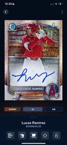 DIGITAL Topps Bunt Bowman 25 Lucas Ramirez Speckle Chrome Prospect Signature - Bild 1 von 2