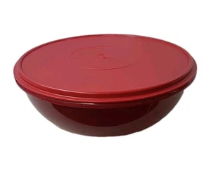 Tupperware Red 274-7 Large Fix N Mix Bowl With Sheer Lid - Bild 1 von 6