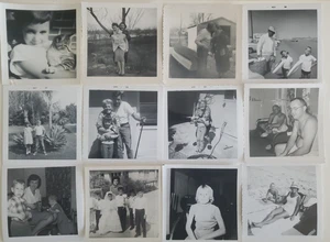 LOT OF 12 Found Photos BLACK AND WHITE Original VINTAGE SNAPSHOTS 510 LA 32 B - Picture 1 of 1