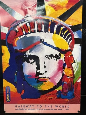 彼得·马克斯“自由之头”艺术海报签名 — 第 1/4 张图片