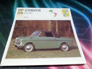 1957 - 1970 Autobianchi Bianchina Car Photo Spec Sheet Stat Info CARD - Foto 1 di 1