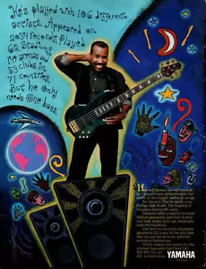 vtg NATHAN EAST BB SERIES MAGAZINE PRINT AD Yamaha Signature BASS Guitar Pinup - Picture 1 of 1