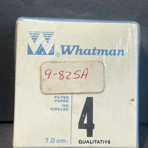 Whatman 4 Carta Filtrante Qualitativa 7,0 cm 100 Cerchi NOS Sigillata - Foto 1 di 7