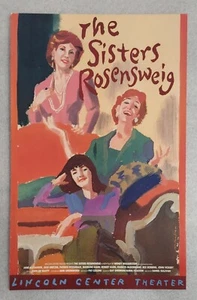 James McMullan THE SISTERS ROSENSWEIG Lincoln Center Broadway Window Card - Picture 1 of 7