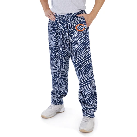 Zubaz NFL Men's Chicago Bears Zebra Outline Print Comfy Pants Cover