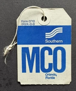 SOUTHERN AIRWAYS TO ORLANDO • VINTAGE GEPÄCKGURTANHÄNGER - Bild 1 von 2