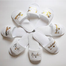 New Gold Glitter Letter Wedding Party Slippers Maid of Honor Bridesmaid OneSize❉