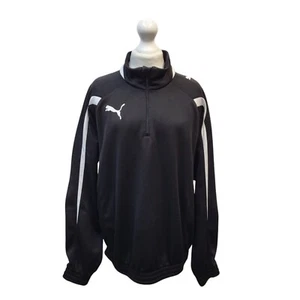 Puma Black 1/4 Zip Tracksuit Long Sleeve UK Boy's Size XL DD817 - Picture 1 of 4