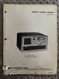 Motorola Remote Control Console Owner’s Manual 68P862180-B For T1200A Series