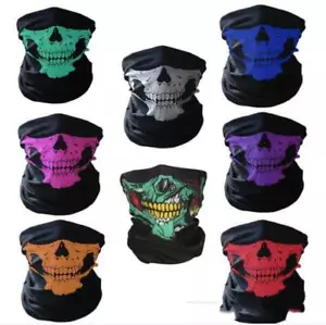 Gaiter Skull Half Face Mask Scarf Bandanna Bike Motorcycle Scarve ski - Picture 1 of 12