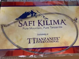 NUEVO Collar de Cadena Omega Safi Kilima Tanzanita Pura 18 pulgadas $250 - Imagen 1 de 6