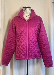 LL Bean Women's Jacket Full Zip Lightweight Quilted Thinsulate Pink/Raspberry Sm - Picture 1 of 2
