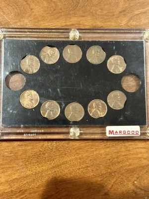Wheat and Lincoln Cent Error display - Image 1 of 3